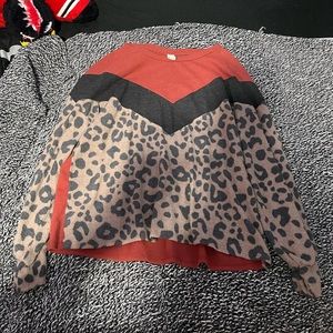 Women’s 7th Ray Multicolor Animal Print Sweater Size 1XL
